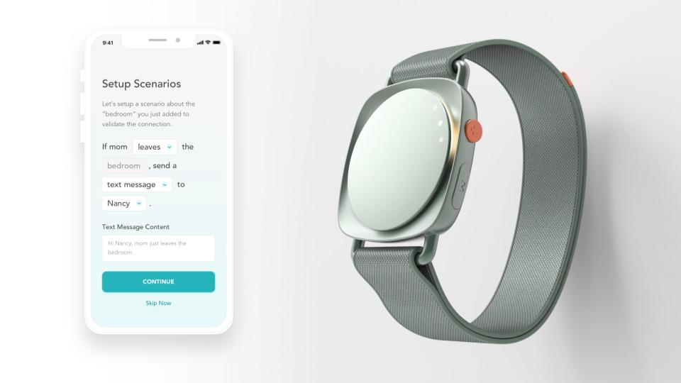 The CareBand wearable with application