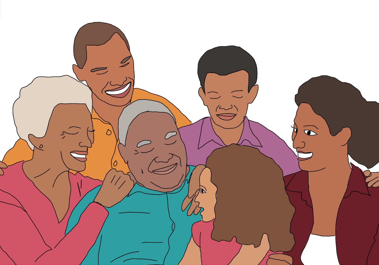 Drawing of a family